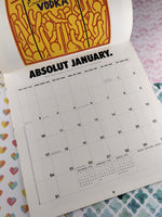 Vintage 1999 Absolut Vodka Wall Calendar, Nice & Clean