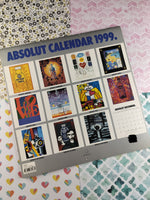 Vintage 1999 Absolut Vodka Wall Calendar, Nice & Clean