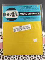 Graffiti Vinyl Graphics 1/4" Helvetica (Yellow) Capitals & Numerals Sealed Pack of Decals