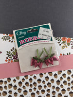 Vintage Offray Ribbon Boutique Accessories Pink Floral Ribbons, 2 pc