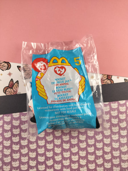 McDonald's TY Teeny Beanie Baby, Rocket the Blue Jay, NEW & SEALED