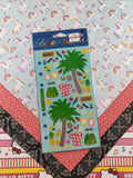 Vintage Stickopotamus Stickers, Palm Trees Vacation, 1 Sheet New & Sealed