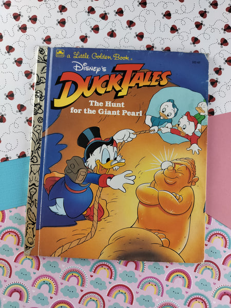 Vintage 1987 Little Golden Book: Disney's Duck Tales, the Hunt for the Giant Pearl Hardcover