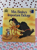 Vintage 1982 Golden Books The Secret of Nimh Mrs. Brisby's Important Package Softcover