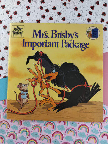 Vintage 1982 Golden Books The Secret of Nimh Mrs. Brisby's Important Package Softcover