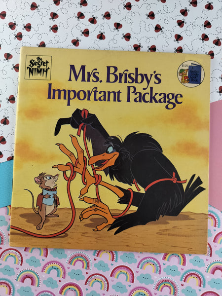 Vintage 1982 Golden Books The Secret of Nimh Mrs. Brisby's Important Package Softcover