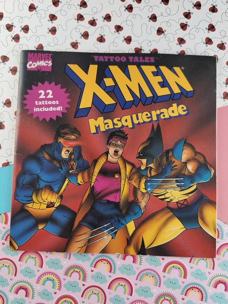 Vintage 1994 1st Printing Marvel Comics X-Men Masquerade Tattoo Tales Softcover *Tattoos Included*