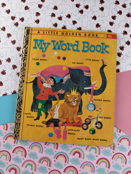 Vintage 1963 1st Printing Little Golden Book: My Word Book Hardcover