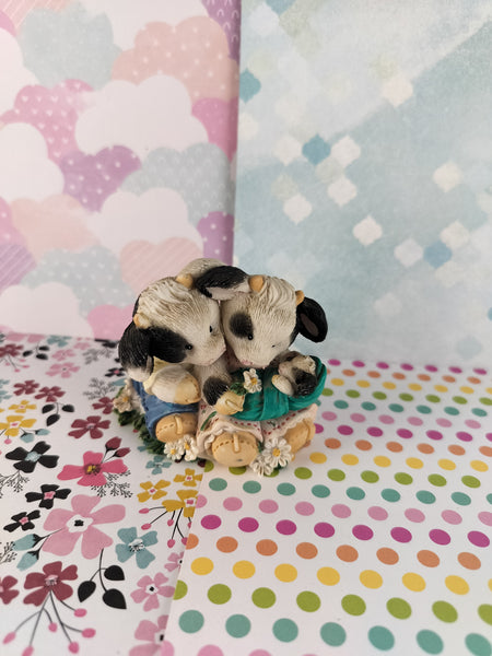 Vintage 1996 Enesco Mary's Moo Moos "Our Love is Growing" #207128 Figurine