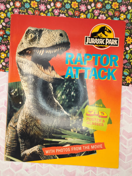 Vintage 1993 Jurassic Park Raptor Attack Softcover