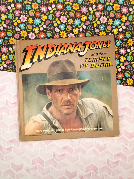 Vintage 1984 Indiana Jones and the Temple of Doom Hardcover *No Tape*