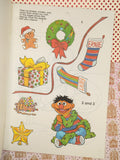 Vintage Sesame Street Happy Holidays Giant Sticker Fun Softcover
