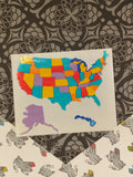 Vintage Mrs. Grossman's "United States Map" Half Sticker Sheet, Unused