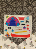Vintage Mrs. Grossman's "Camping Outdoors Fun" Half Sticker Sheet, Unused
