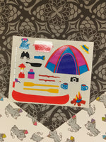 Vintage Mrs. Grossman's "Camping Outdoors Fun" Half Sticker Sheet, Unused