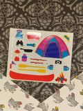 Vintage Mrs. Grossman's "Camping Outdoors Fun" Half Sticker Sheet, Unused