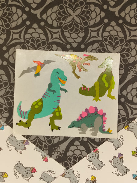 Vintage Mrs. Grossman's "Dinosaurs" Half Sticker Sheet, Unused