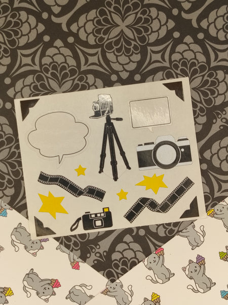 Vintage Mrs. Grossman's "Lights, Camera, Action!" Half Sticker Sheet, Unused