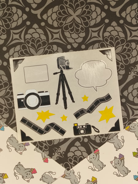 Vintage Mrs. Grossman's "Lights, Camera, Action!" Half Sticker Sheet, Unused