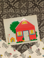 Vintage Mrs. Grossman's "Red House" Half Sticker Sheet, Unused