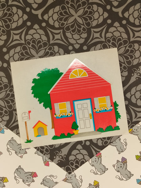 Vintage Mrs. Grossman's "Red House" Half Sticker Sheet, Unused