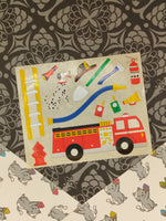 Vintage Mrs. Grossman's "Firefighters Fire Truck" Half Sticker Sheet, Unused