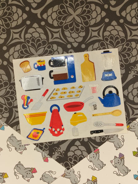 Vintage Mrs. Grossman's "Baking Time" Half Sticker Sheet, Unused
