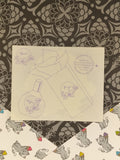 Vintage Mrs. Grossman's Springtime "Floral Circle" Half Sticker Sheet, Unused