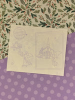 Vintage Mrs. Grossman's Christmas Festive "Angels & Stars" Half Sticker Sheet, Unused