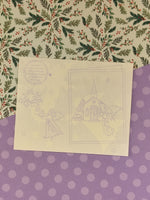 Vintage Mrs. Grossman's Christmas Festive "Angels & Stars" Half Sticker Sheet, Unused