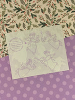 Vintage Mrs. Grossman's Christmas Festive "Angels & Stars" Half Sticker Sheet, Unused