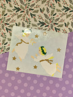 Vintage Mrs. Grossman's Christmas Festive "Angels & Stars" Half Sticker Sheet, Unused