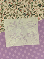 Vintage Mrs. Grossman's Christmas Festive "Angels & Stars" Half Sticker Sheet, Unused