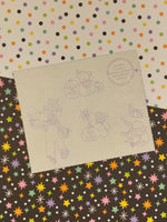 Vintage Mrs. Grossman's Halloween Spooky "Jack-o-Lanterns" Half Sticker Sheet, Unused