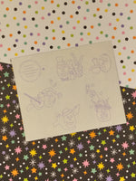 Vintage Mrs. Grossman's Halloween Spooky "Jack-o-Lanterns" Half Sticker Sheet, Unused