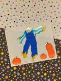 Vintage Mrs. Grossman's Autumn Fall "Scarecrow Pumpkins" Half Sticker Sheet, Unused