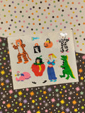 Vintage Mrs. Grossman's Halloween Spooky "Trick or Treaters" Half Sticker Sheet, Unused