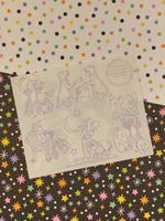 Vintage Mrs. Grossman's Halloween Spooky "Trick or Treaters" Half Sticker Sheet, Unused