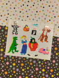 Vintage Mrs. Grossman's Halloween Spooky "Trick or Treaters" Half Sticker Sheet, Unused