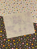 Vintage Mrs. Grossman's Halloween Spooky "Trick or Treaters" Half Sticker Sheet, Unused