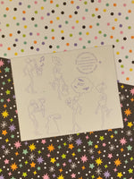 Vintage Mrs. Grossman's Halloween Spooky "Skeletons" Half Sticker Sheet, Unused