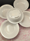 Vintage SiLite #810 4-1/2oz Fruit Bowl White Melamine Set/5, Nice & Clean