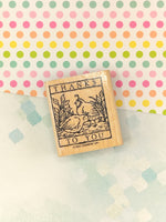 Vintage 2001 Stampin' Up! Thanks To You Wooden Block/Rubber Stamp