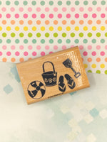Vintage 2002 Stampin' Up! Beach Fun Wooden Block/Rubber Stamp