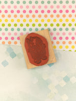 Vintage 1999 Stampin' Up! Easter Basket Bunny Eggs Wooden Block/Rubber Stamp