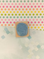 Vintage 2001 Stampin' Up! Flower Bucket Wooden Block/Rubber Stamp