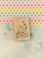 Vintage Stamps by Judith #H-100 Grumpy Cat Wooden Block/Rubber Stamp