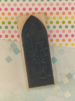 Vintage 1997 Precious Moments Stained Glass Window Garden Wooden Block/Rubber Stamp