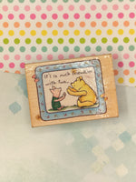 Vintage All Night Media Patty-Cake Pals Classic Pooh #757H Wooden Block/Rubber Stamp