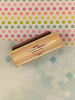 Vintage All Night Media Patty-Cake Pals Classic Pooh #757H Wooden Block/Rubber Stamp